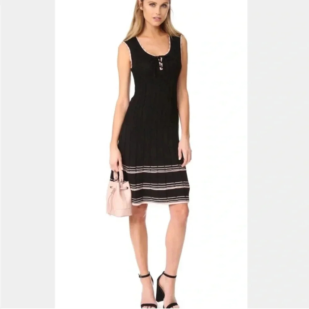 Nanette Lenore black knit midi dress